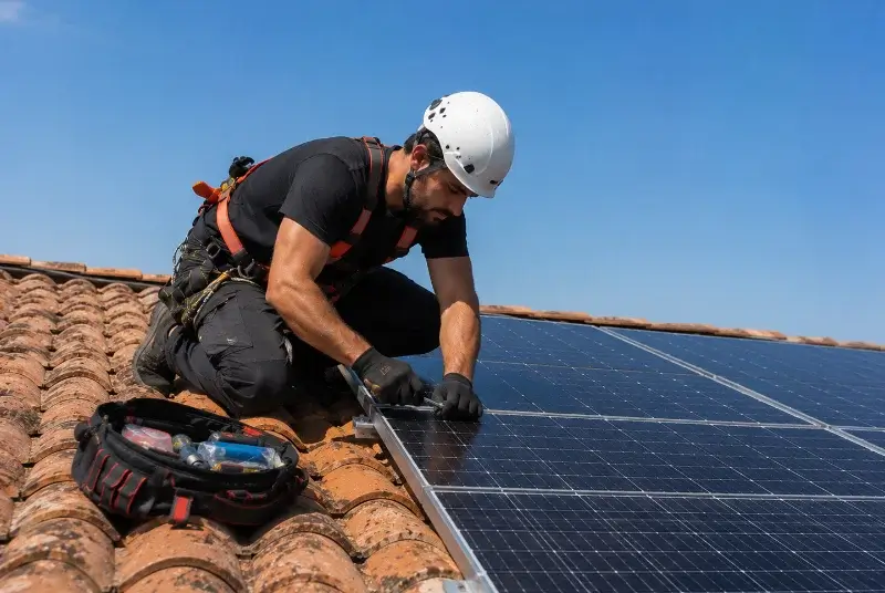 Maintenance et monitoring de panneaux solaires à Assérac